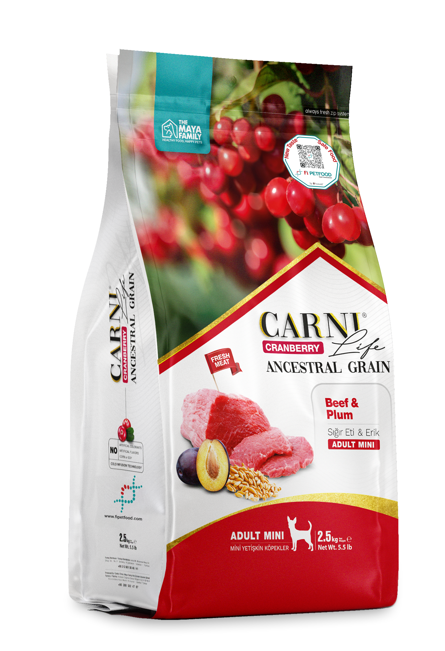 CARNI LIFE CRANBERRY ANCESTRAL GRAIN KÖPEK SIĞIR & ERİK YETİŞKİN MINI 